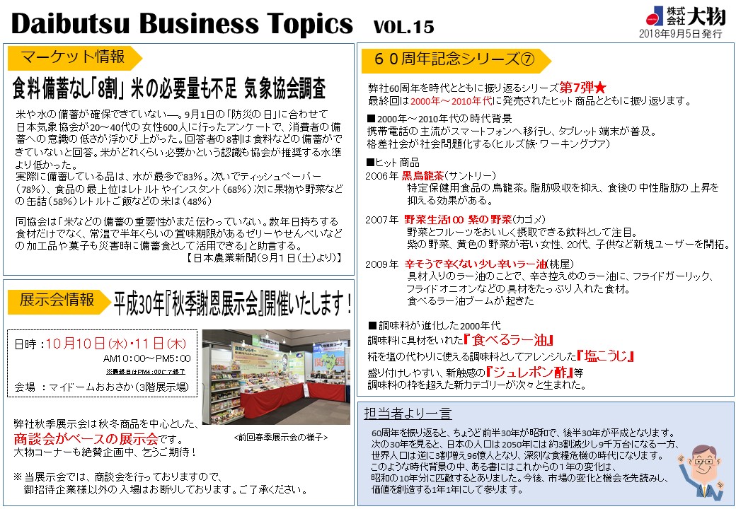 Daibutsu Business Topics Vol.15
